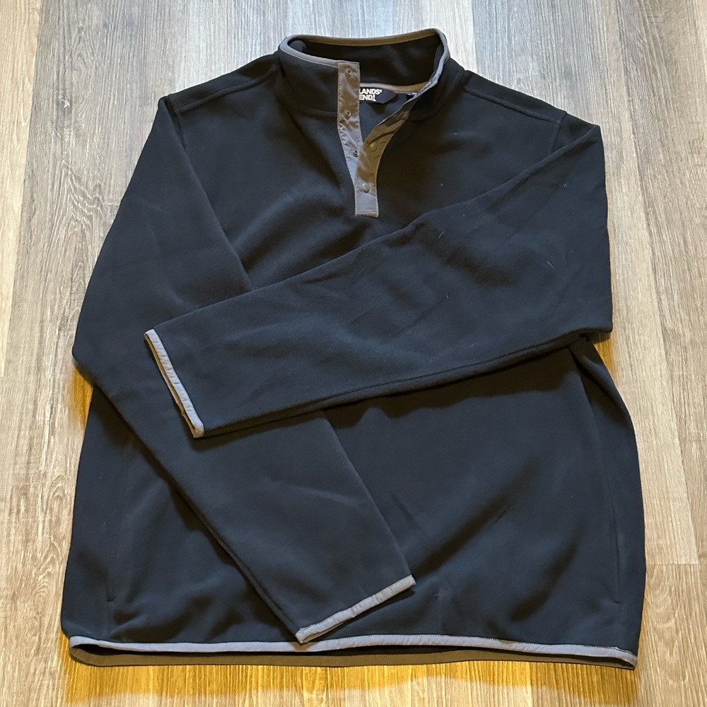 Lands' End Black Fleece with Gray Accents